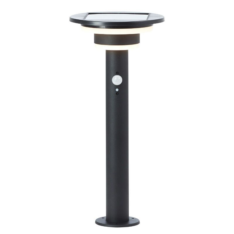 Stâlp iluminat solar negru modern, Lonneke, 3W, LED 3000K, IP44