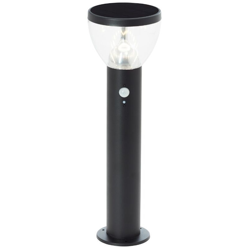 Stâlp iluminat solar negru modern, Saar, 3W, LED 3000K, IP44