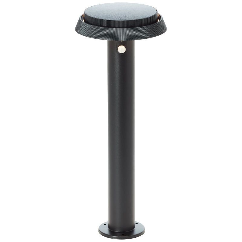 Stâlp iluminat solar negru din metal, Ridvan, 4W, LED 3000K, IP44