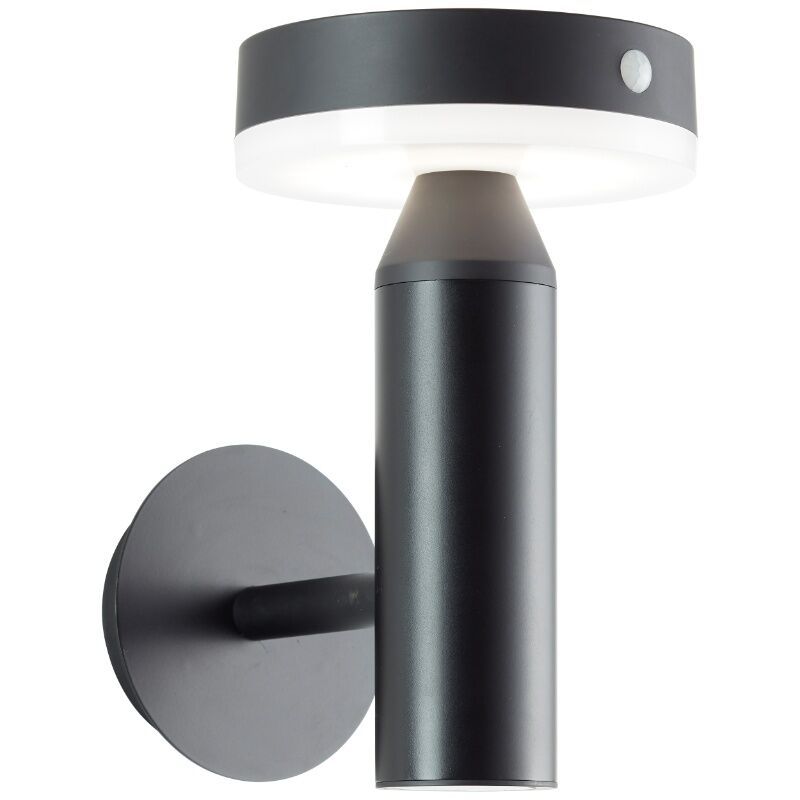 Aplică solară exterior neagră din metal, Kubilay, 3W, LED 4000K, IP44