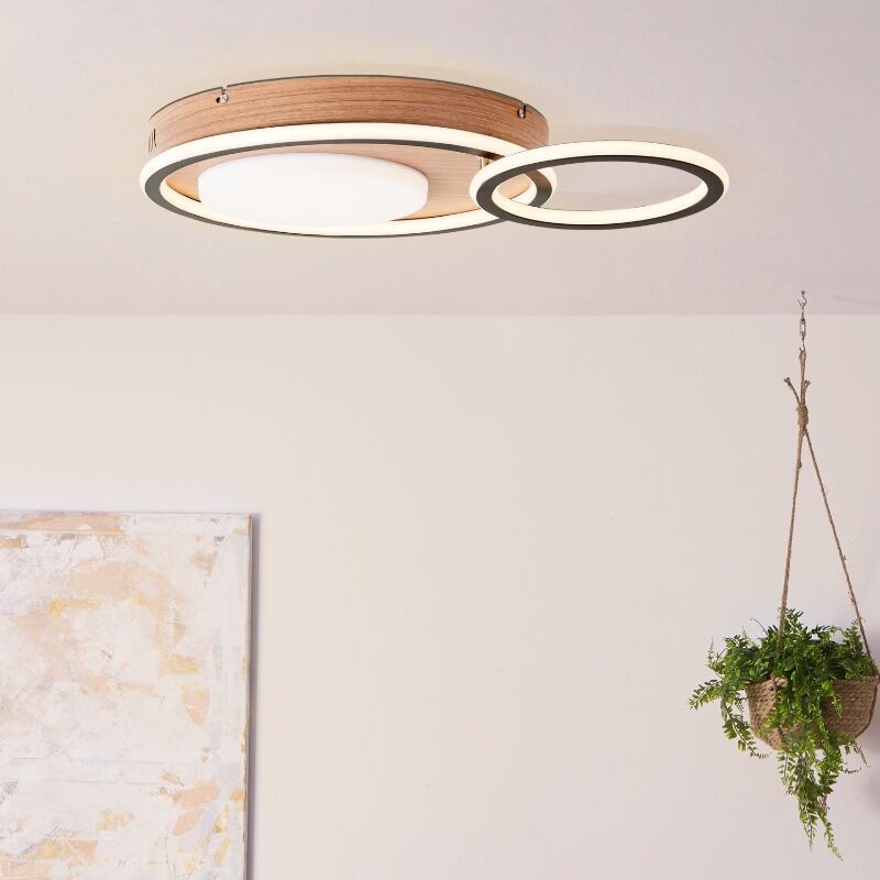 Lampă de tavan neagră modernă, Georgios, 48W, LED 3000K