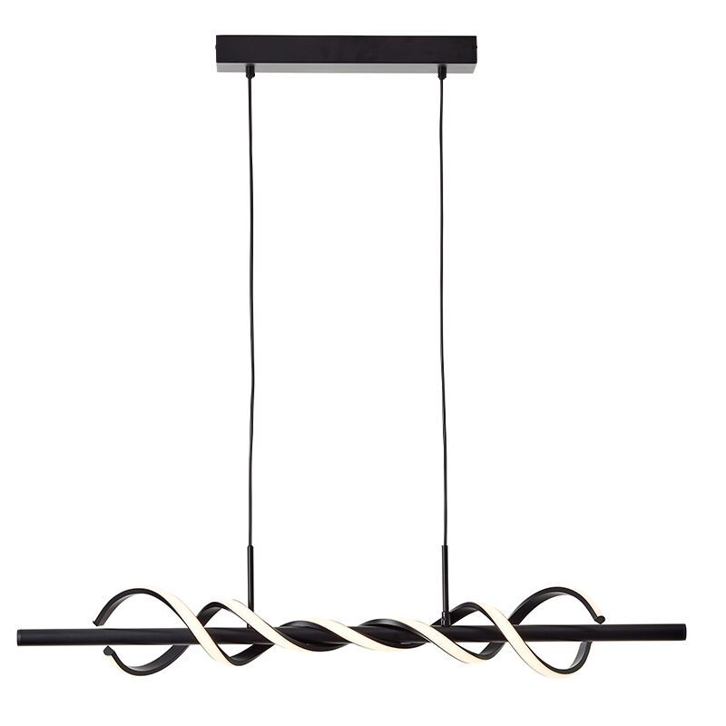 Lustră neagră modernă, Quang, 20W, LED 3000K Lustră neagră modernă, Quang, 20W, LED 3000K