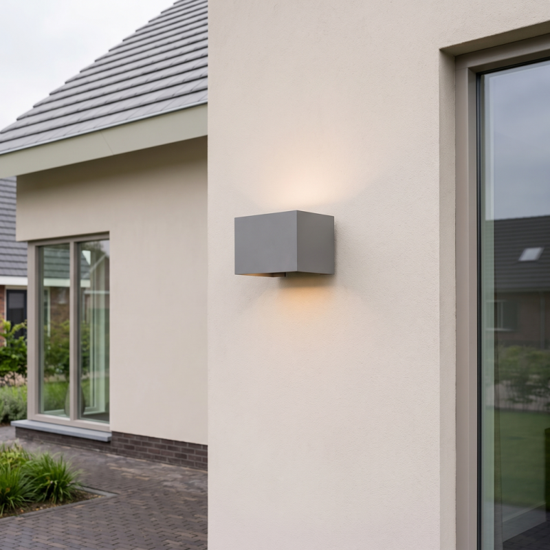 Aplică de perete up down antracit din aluminiu, Dion, 7W, LED 3000K, IP54