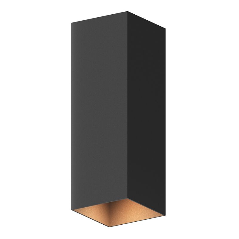 Aplică de perete up down neagră din aluminiu, Dion, 8W, LED 3000K, IP54
