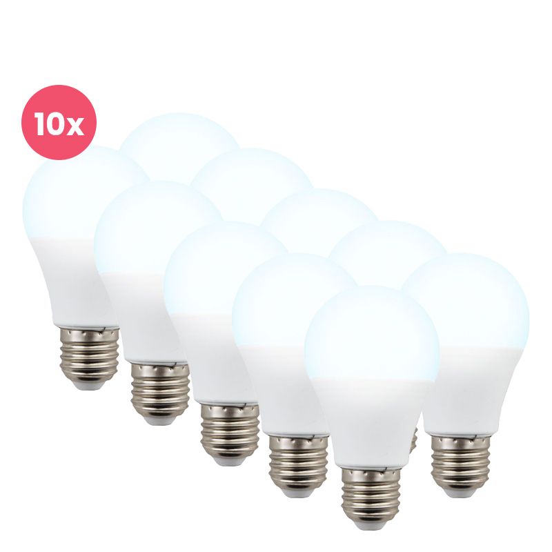 Bec LED Lagiba E27 Bradley, pachet de 10, A60, 7W, 6500K