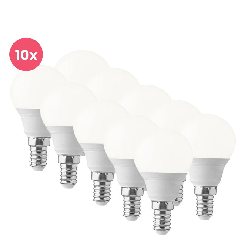 Bec LED E14 Lasco, pachet de 10, P45, 3W, 3000K