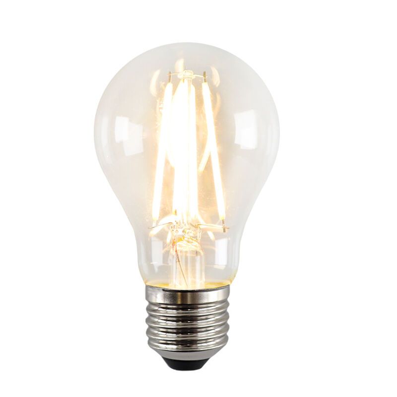 Lampă LED E27 Olucia cu intensitate reglabilă, A60, 5W, sticlă transparentă, 2700k