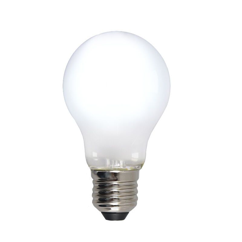 Lampă LED E27 Olucia cu intensitate reglabilă, A60, 5W, sticlă albă, 6500k