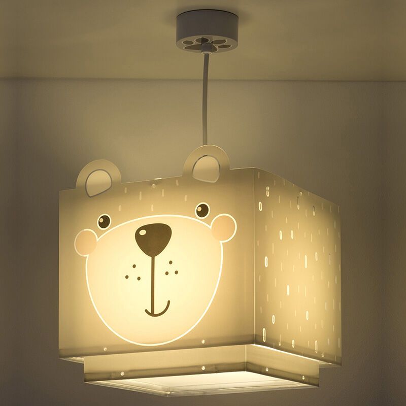 Lustră copii gri din plastic, Bear