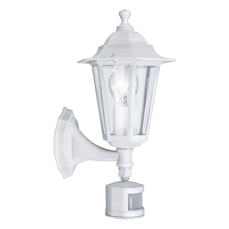 Aplică exterior cu senzor de mișcare albă din aluminiu, Alieke, IP44