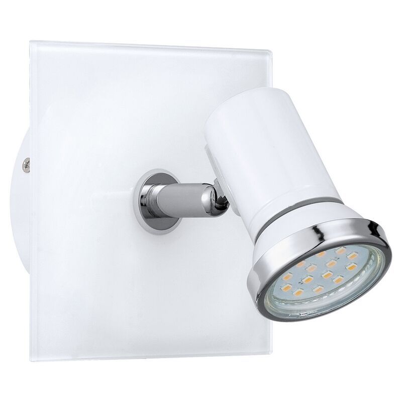 Spot LED de tavan alb din sticlă, Jasmijn, IP44