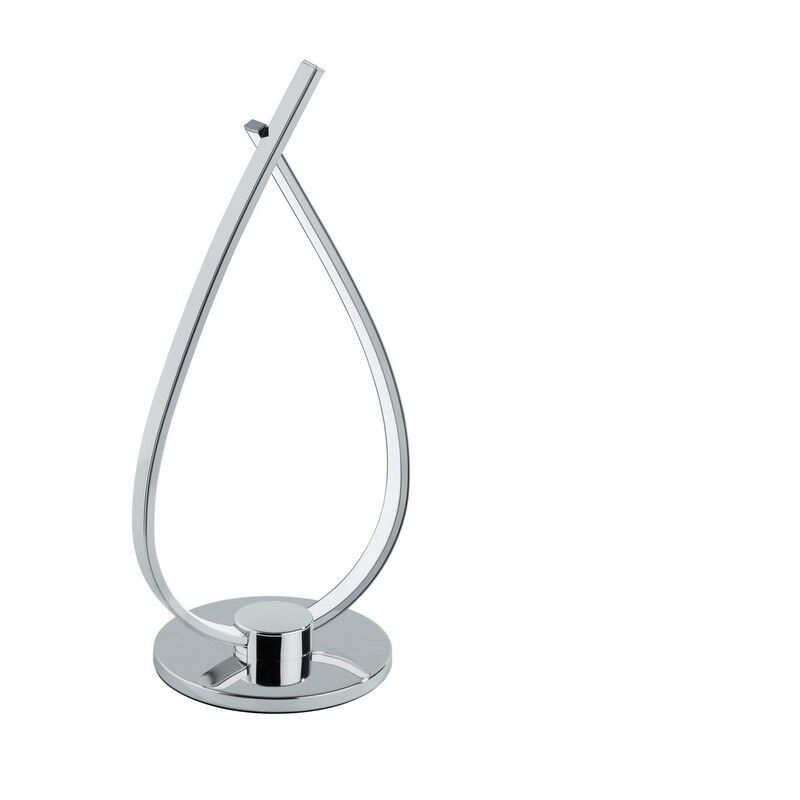 Lampă de masă crom din plastic, Therese, 14W, LED 3000K, con întrerupător