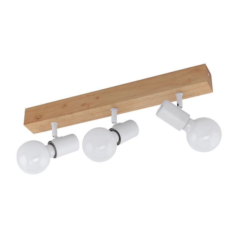Spot LED de tavan maro din lemn, Anton