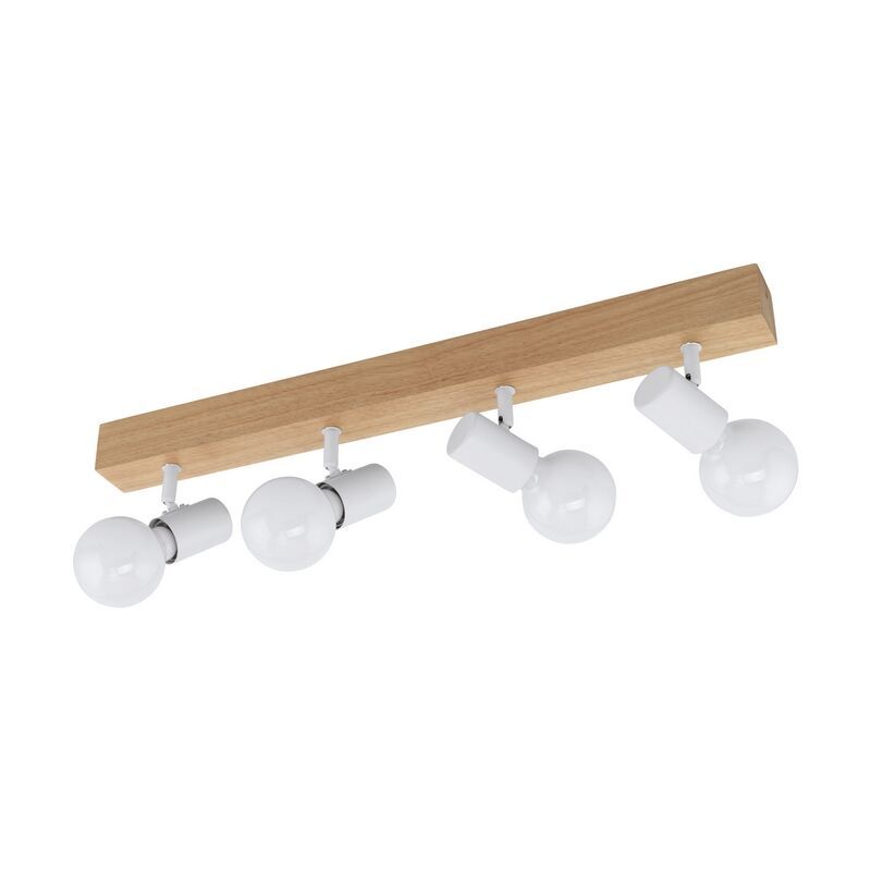 Spot LED de tavan maro din lemn, Anton