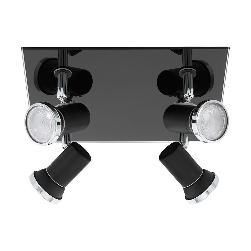 Spot LED de tavan negru din oțel, Jasmijn, IP44