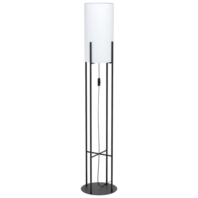 Lampadar negru din oțel, Patty, con întrerupător