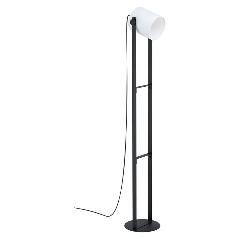 Lampadar negru din lemn, Kaspar, con întrerupător