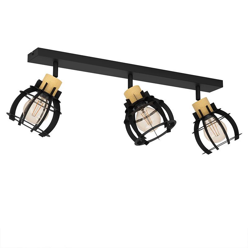 Spot LED de tavan negru din aluminiu, Redouan