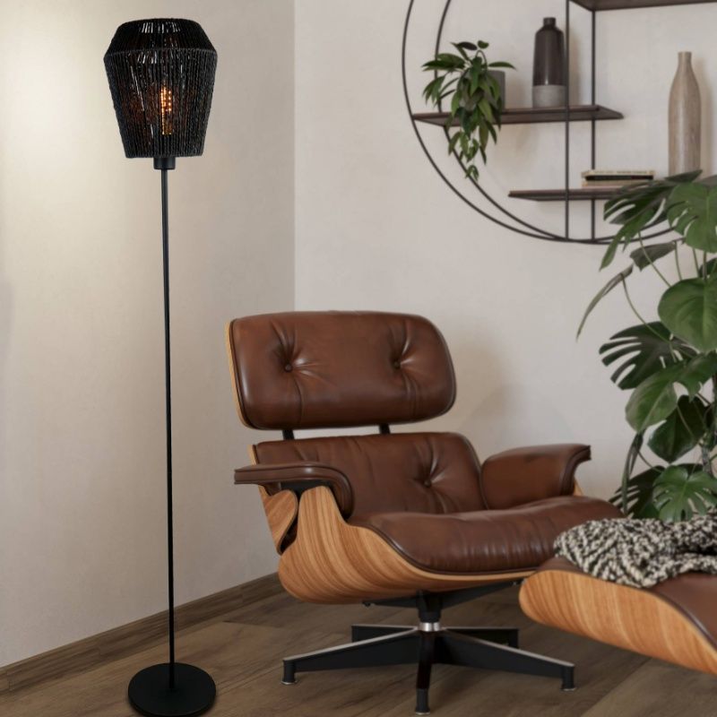 Lampadar din hârtie negru, Caine, con întrerupător