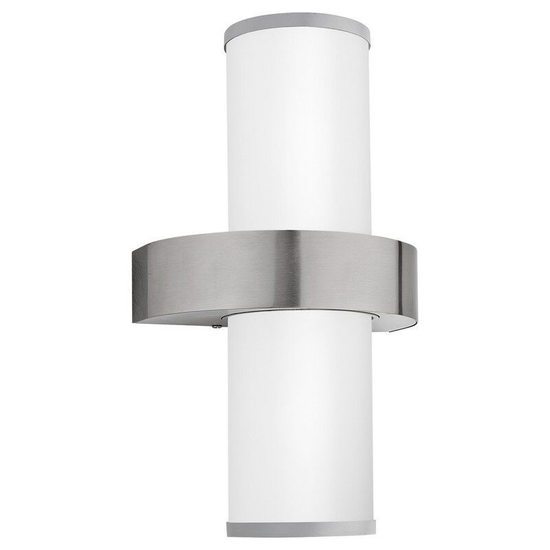 Lampă exterior argintie din sticlă, Ebrar, IP44