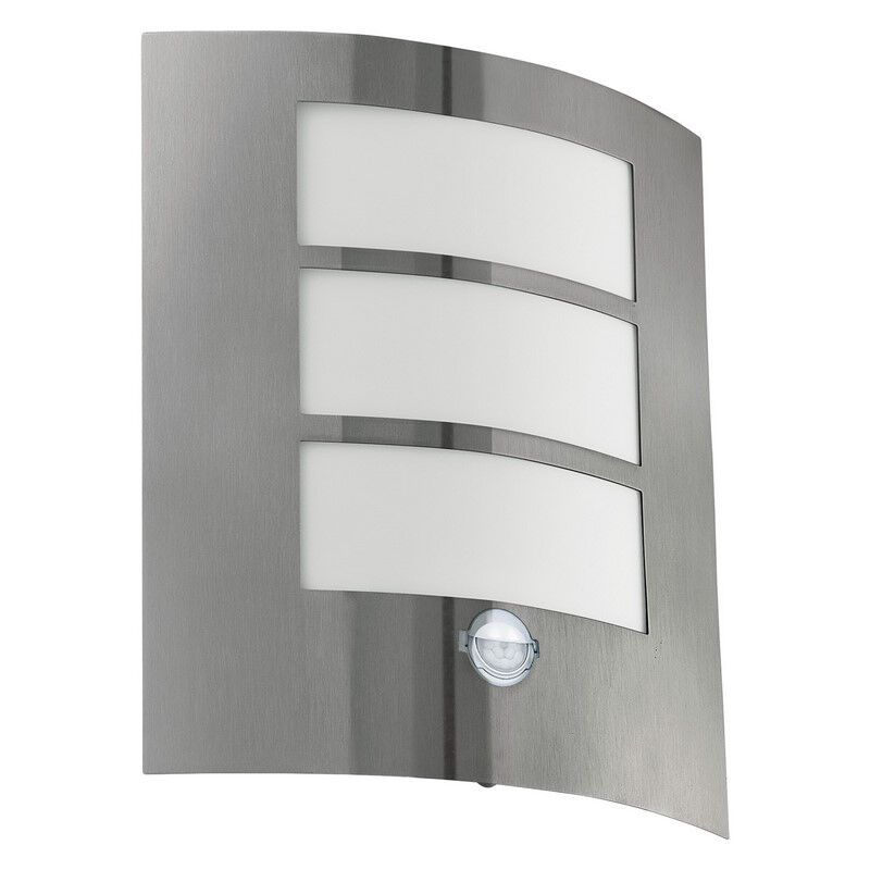 Aplică exterior cu senzor de mișcare argintie din plastic, Elyana, IP44