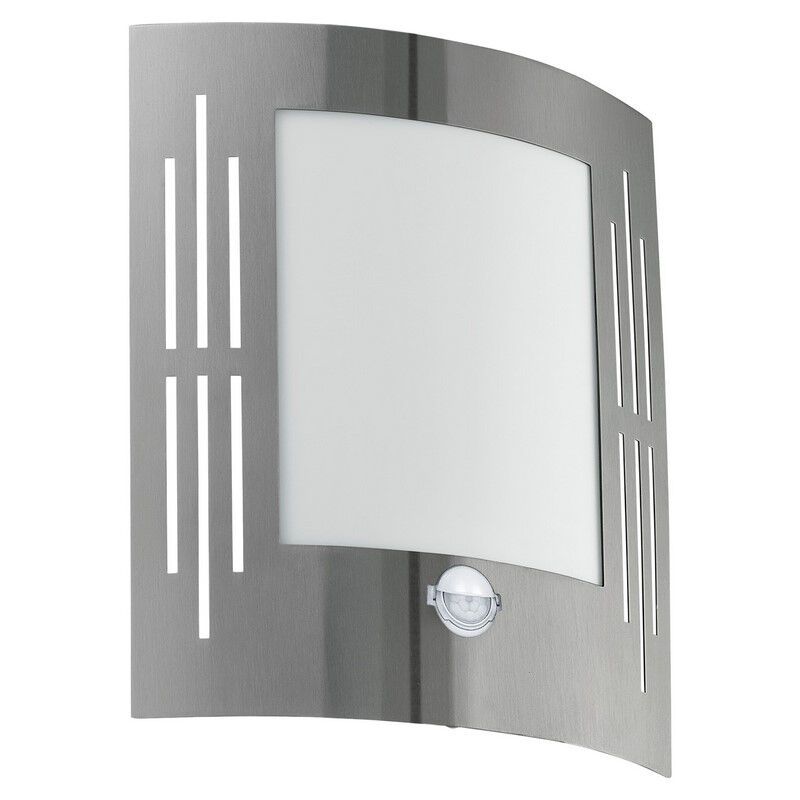 Aplică exterior cu senzor de mișcare argintie din plastic, Elyana, IP44