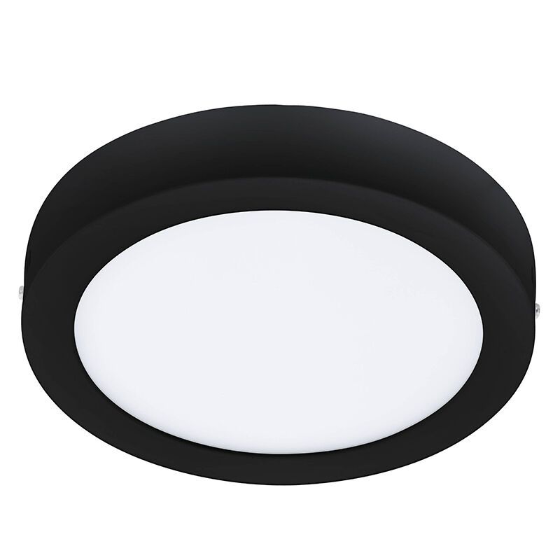 Plafonieră smart neagră din plastic, Geraldo, 16,5W, LED reglabil de la alb cald la alb rece, IP44