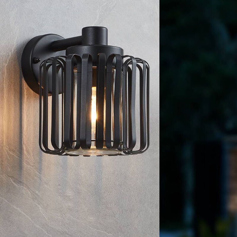 Lampă exterior neagră din aluminiu, Rebecca, IP65