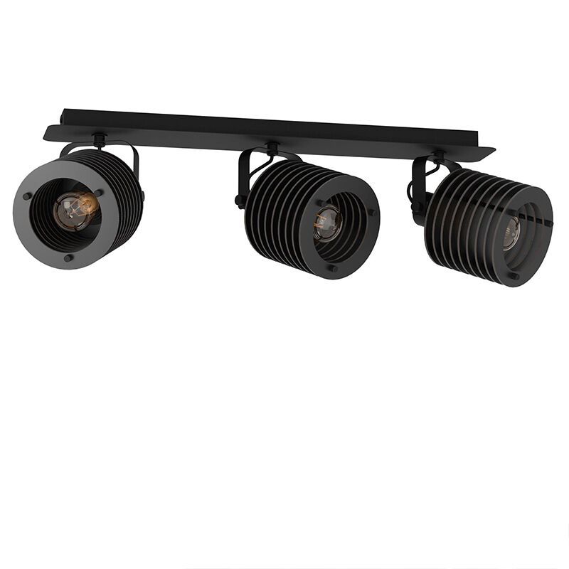 Spot LED de tavan negru din lemn, Randy