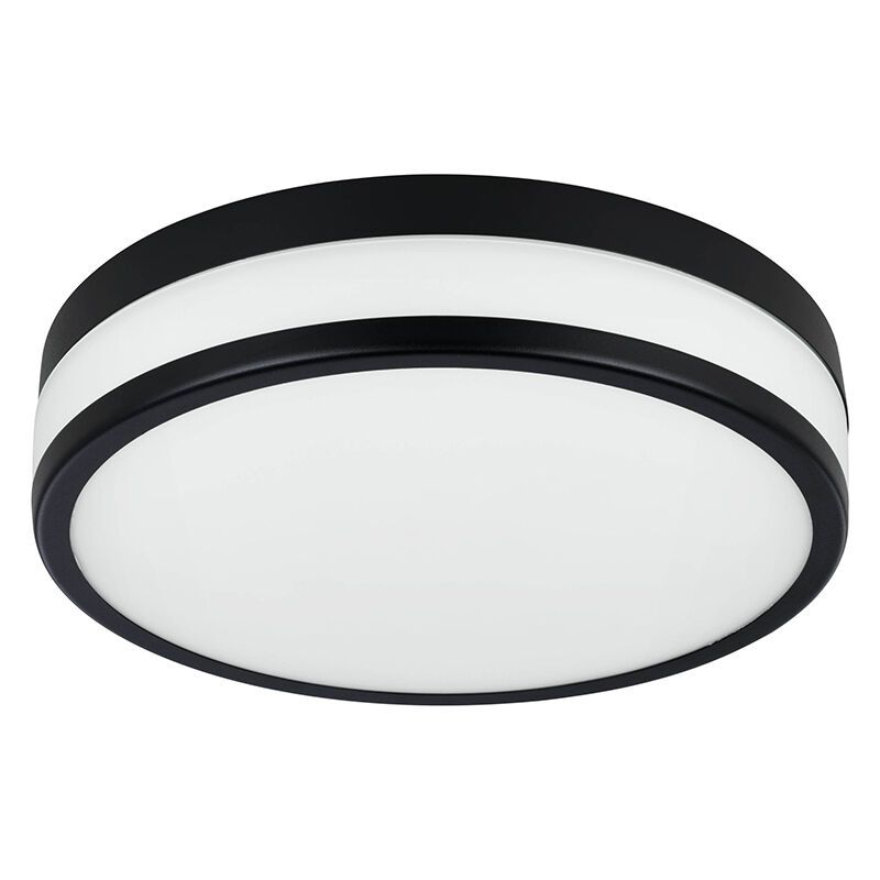 Plafonieră baie neagră din sticlă, Jacco, 5,7W, LED 3000K, IP44