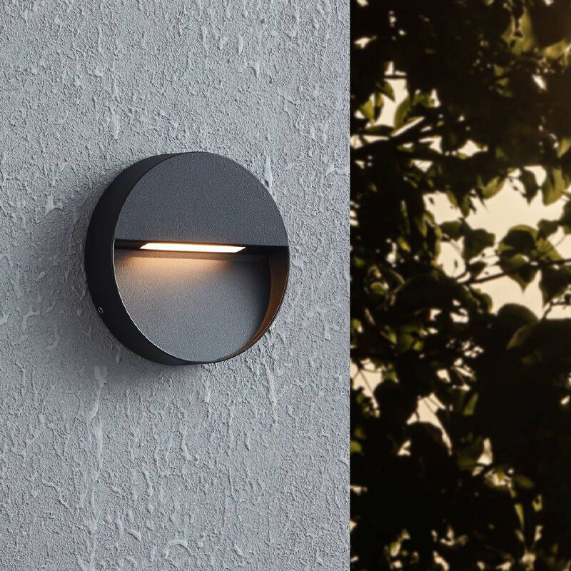 Lampă exterior neagră din aluminiu, Lamar, 4,8W, LED reglabil de la alb cald la alb rece, IP65