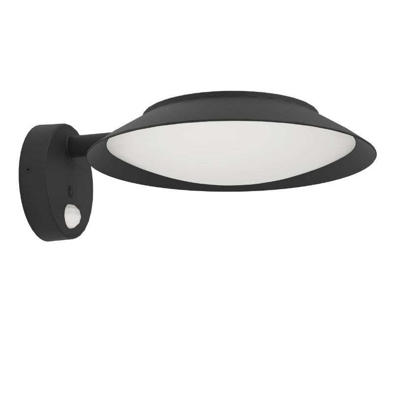 Aplică solară exterior neagră din plastic, Iacopo, 7W, LED 3000K, IP65
