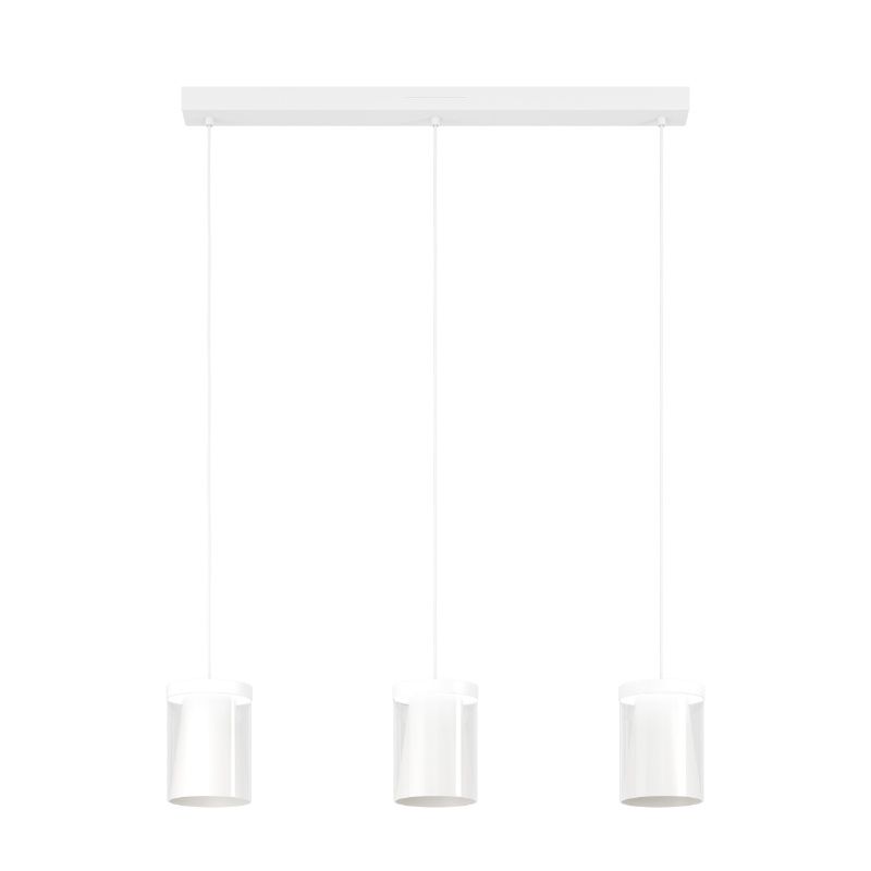 Lustră smart albă din sticlă, Stern, 3,7W, LED RGBW