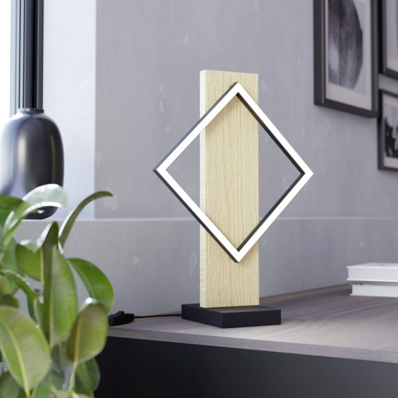 Lampă de masă lemn design, Annebel, 13W, LED 3000K