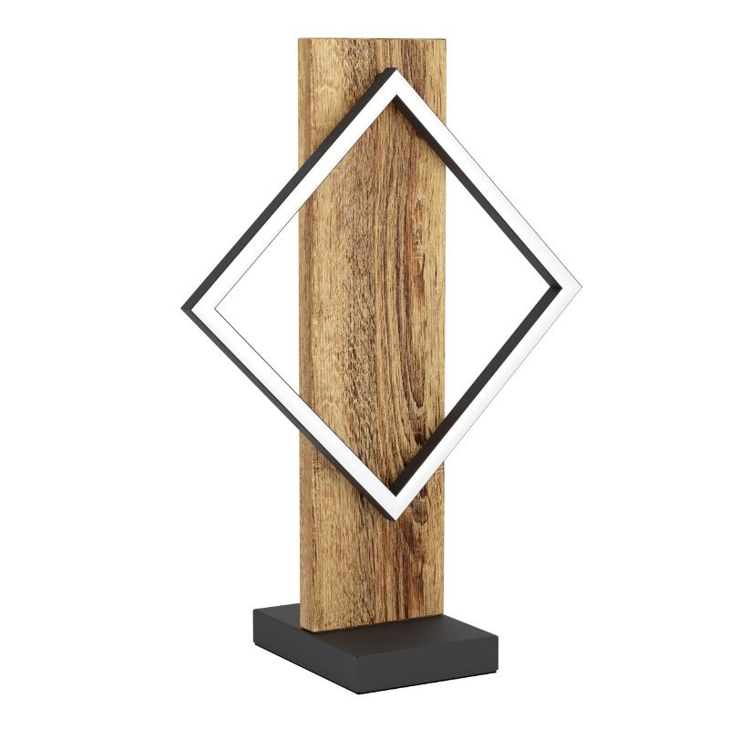 Lampă de masă lemn design, Annebel, 13W, LED 3000K, con întrerupător