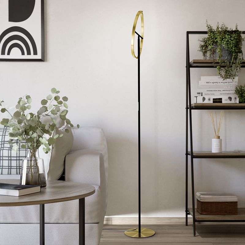 Lampadar alamă din plastic, Corwin, 8,8W, LED 3000K, cu întrerupător tactil