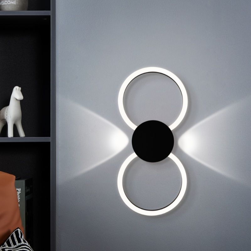 Aplică de perete neagră din aluminiu, Vixa, 20W, LED 3000K