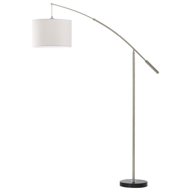 Lampadar arcuit nichel din textil, Ralph, con întrerupător