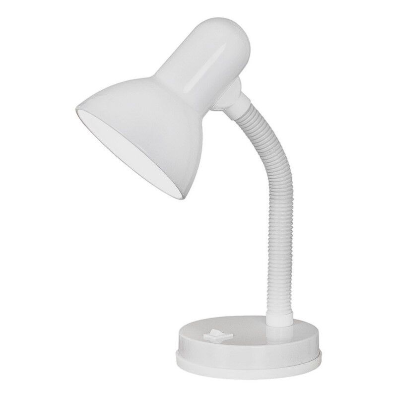 Lampă de birou albă din plastic, Granza, con întrerupător