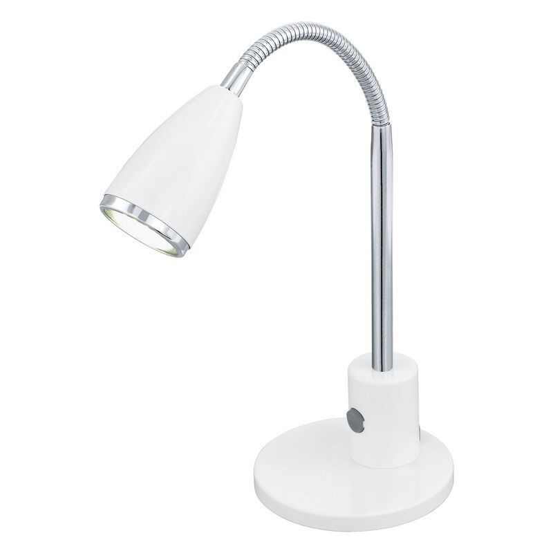 Lampă de masă albă din metal, Said, con întrerupător