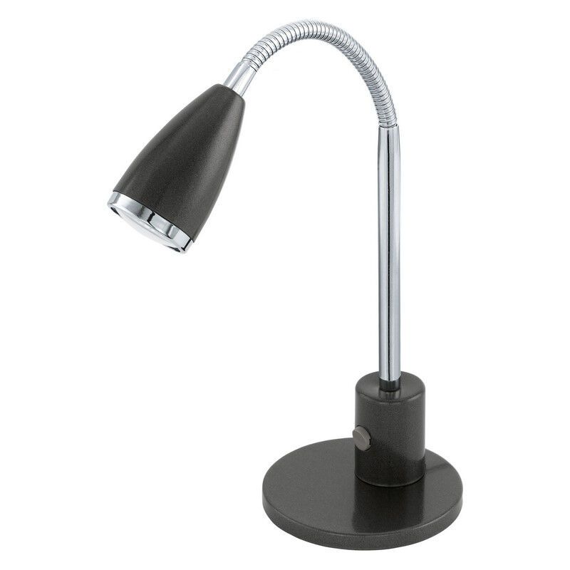 Lampă de masă antracit din metal, Said, con întrerupător