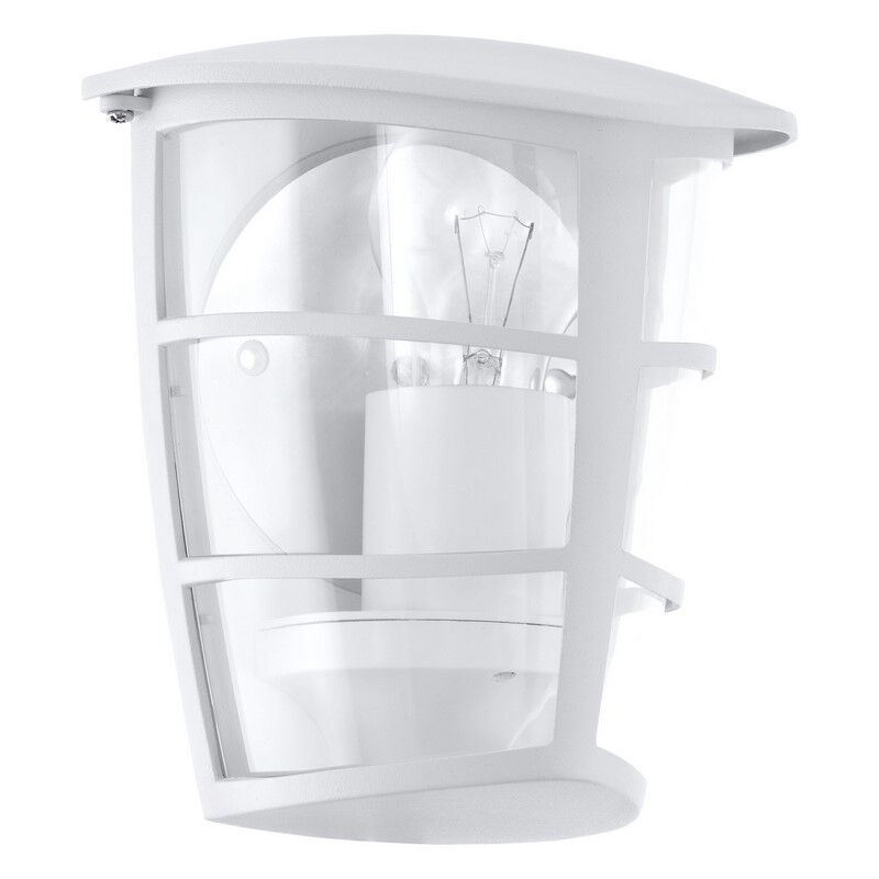 Lampă exterior albă din plastic, Inas, IP44