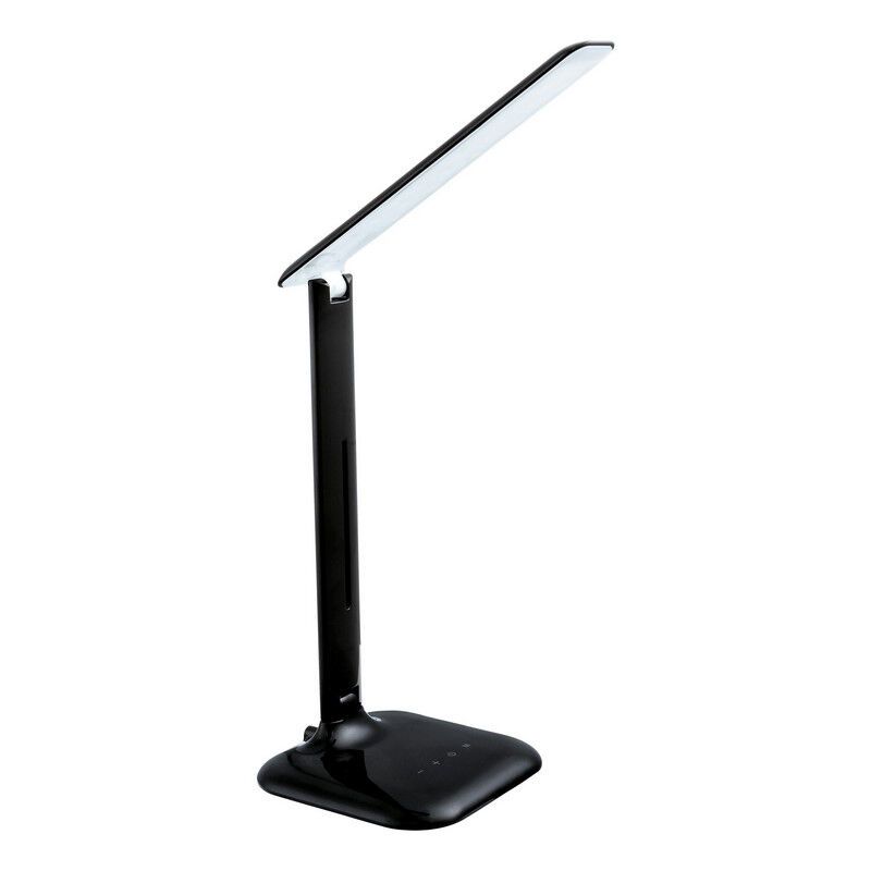 Lampă de birou neagră din plastic, Ayman, 3W, LED reglabil de la alb cald la alb rece, cu întrerupător tactil