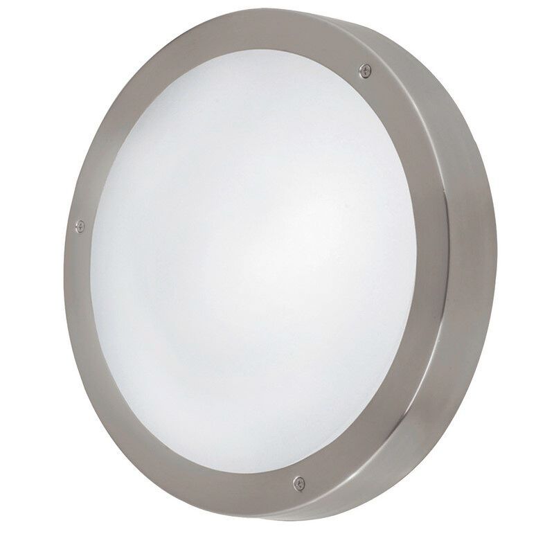 Lampă exterior argintie din sticlă, Bob, IP44