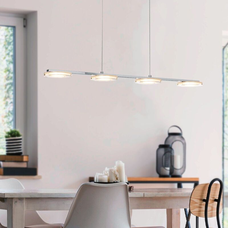 Lustră crom din plastic, Pace, 5W, LED 3000K Lustră crom din plastic, Pace, 5W, LED 3000K