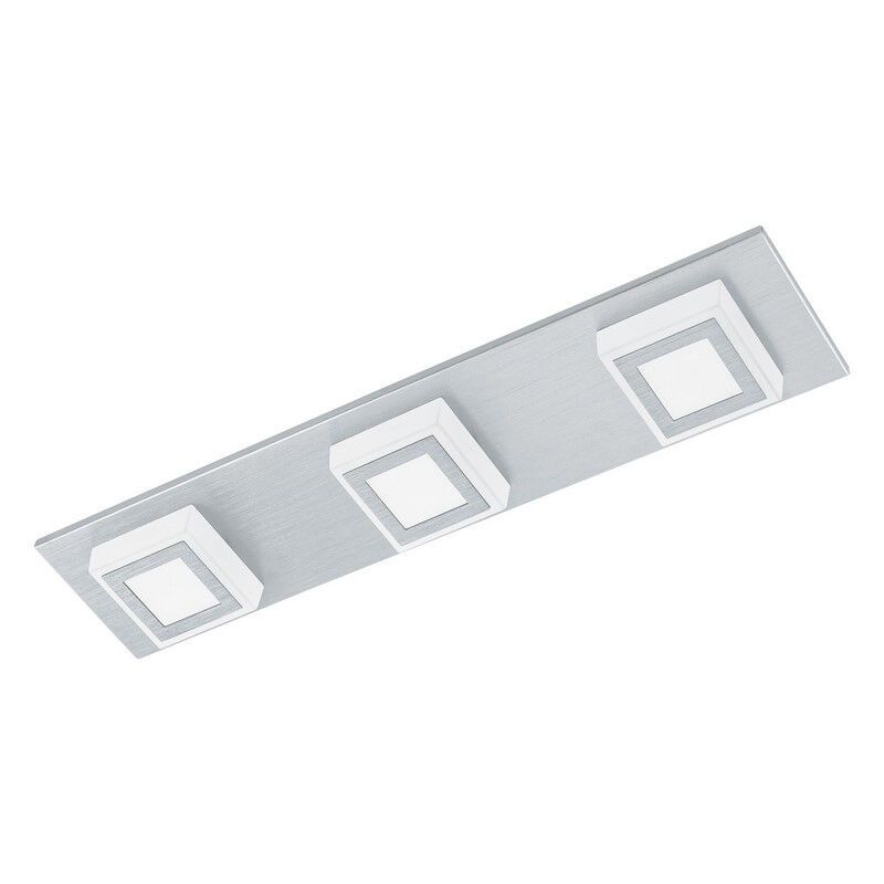 Lampă de tavan argintie din plastic, Elsien, 3W, LED 3000K