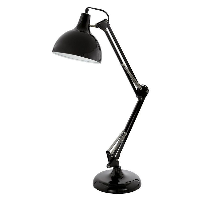 Lampă de birou neagră din metal, Josha, con întrerupător