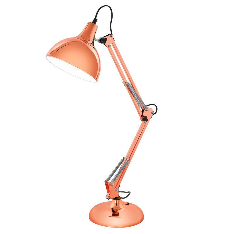 Lampă de birou cupru din metal, Josha, con întrerupător