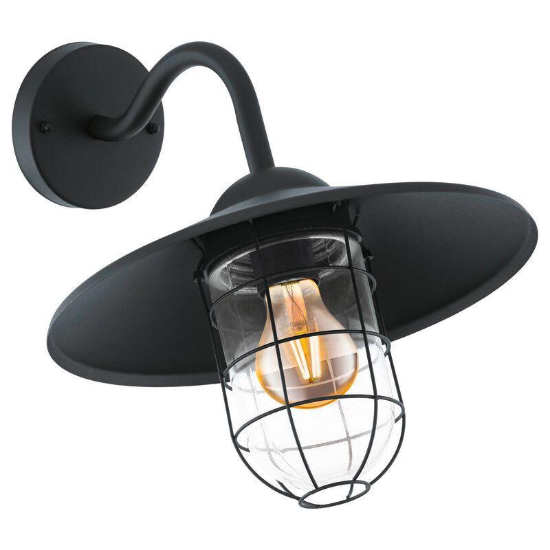 Lampă exterior neagră din oțel, Alyena, IP44