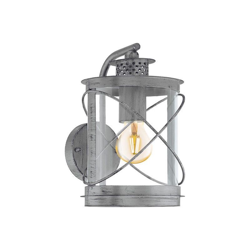 Lampă exterior argintie din plastic, Alisia, IP44